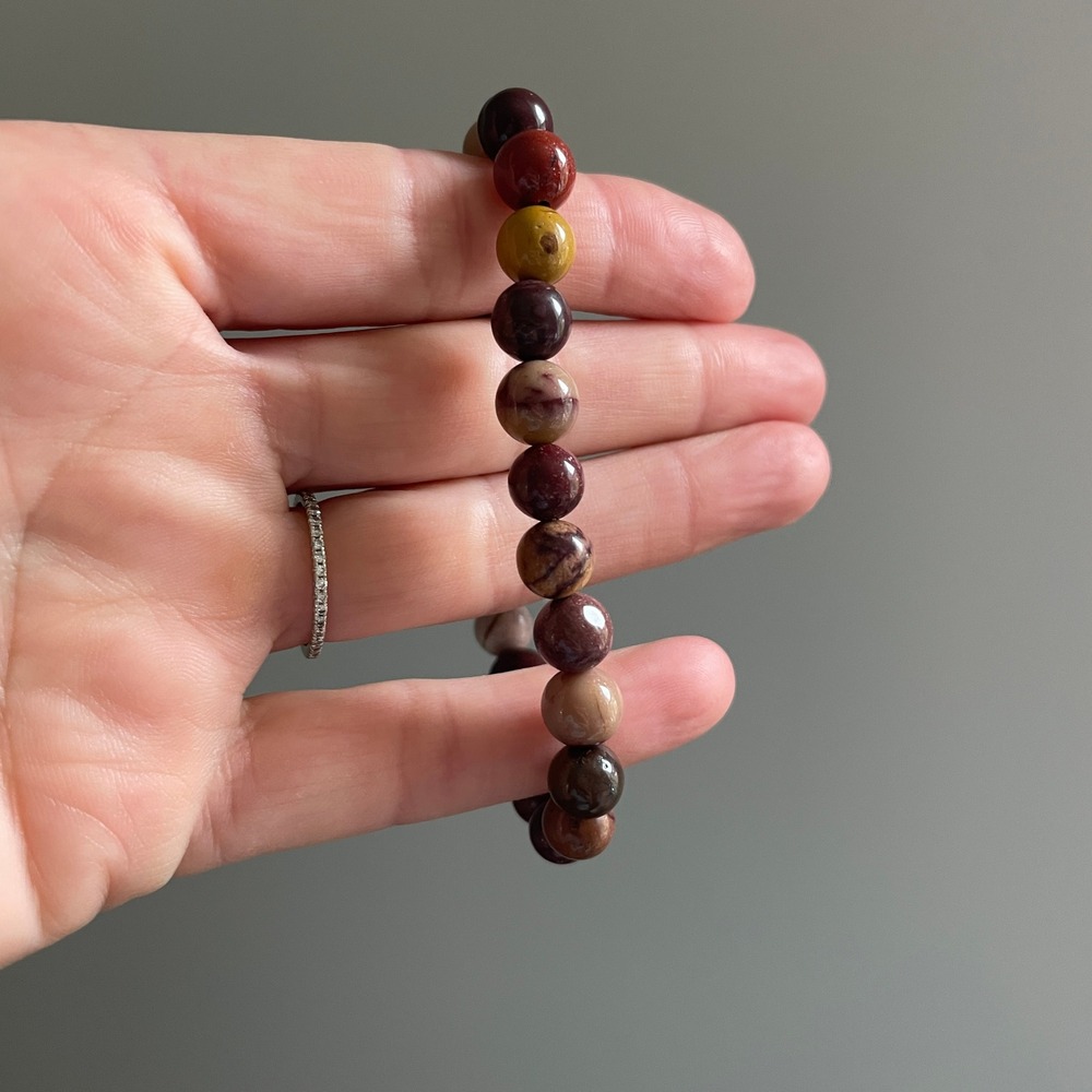 Y2K Stone Beaded Stretch‎ Bracelet Purple Brown Power Beads Chunky Early 2000s